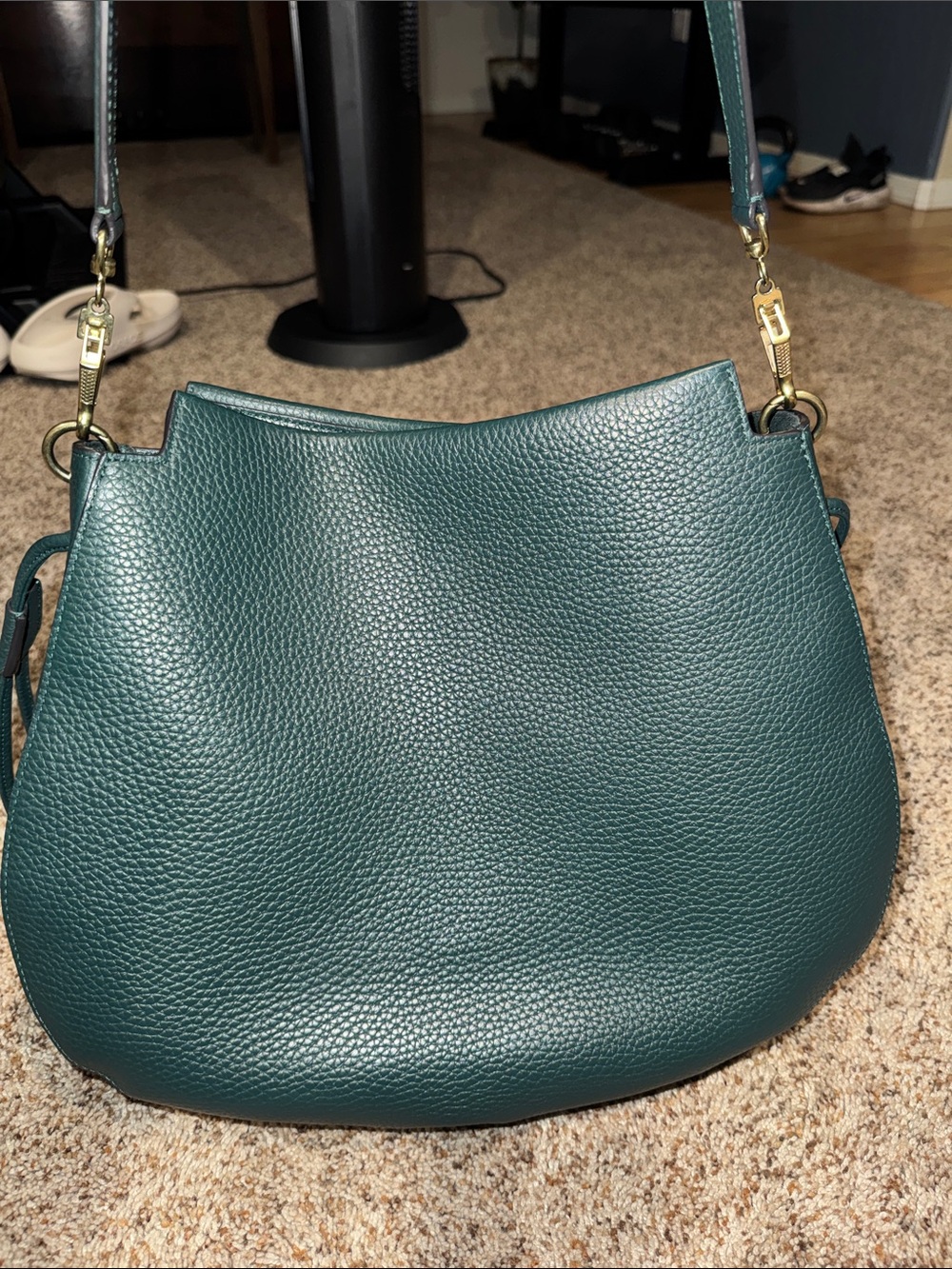 Mulberry Pebbled Leather Shoulder Hobo with Gold Hardware - Picture 5 of 10